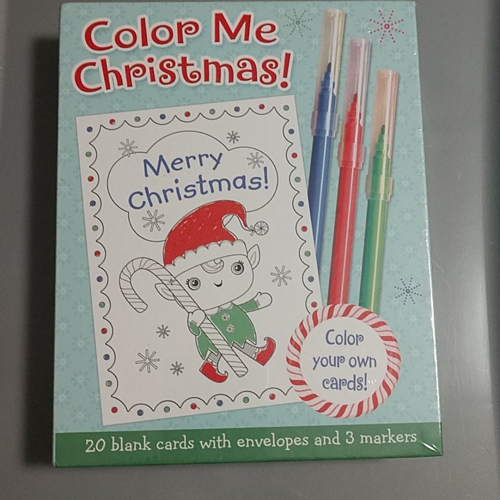 New Color Me Christmas 20 Cards/Envelope